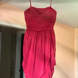 Strapped red fit dress